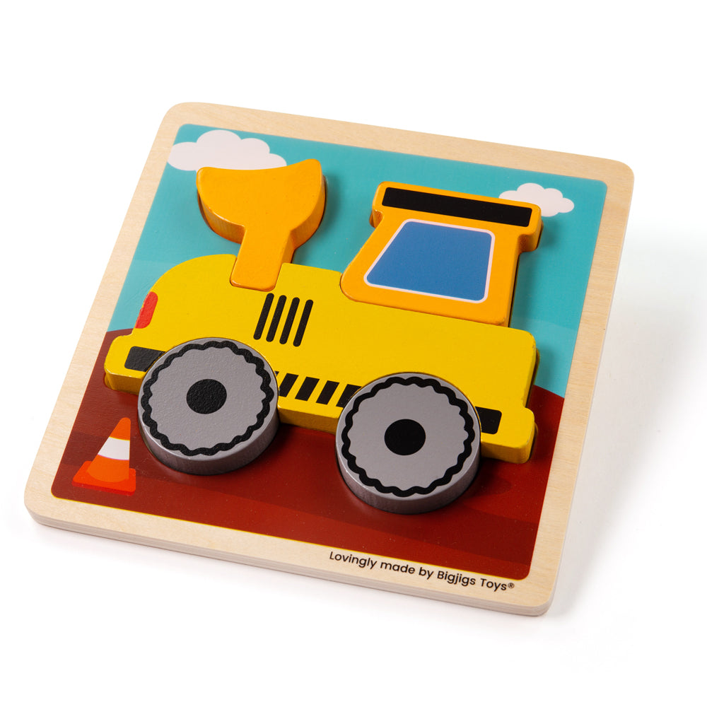 Chunky Lift-Out Digger Puzzle | Puzzles For Toddlers | Bigjigs Toys