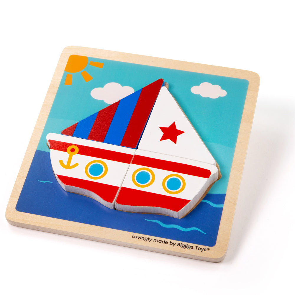 Chunky Lift-Out Boat Puzzle | Puzzles For Toddlers | Bigjigs Toys