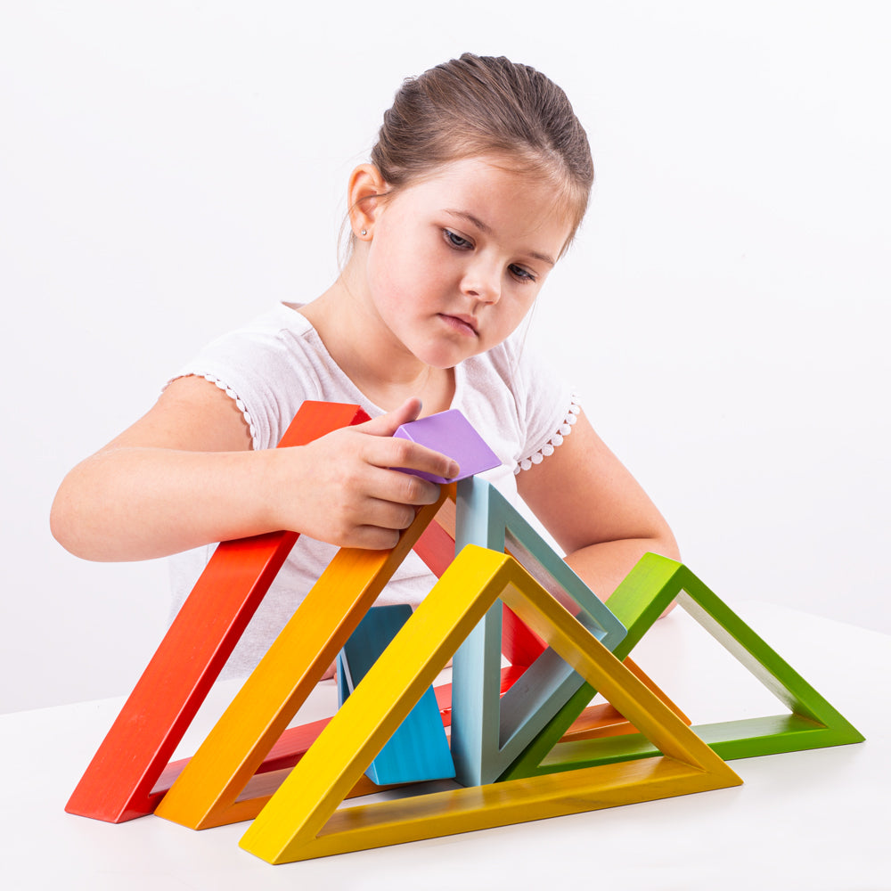 Wooden Stacking Triangles