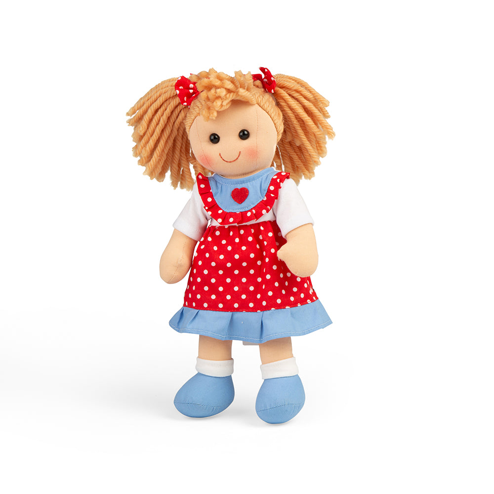 Bigjigs Toys Emily Puppe – 34 Cm Groß, Weich, Mit Glitzerndem Outfit, Für Kinder Ab 1 Jahr