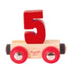 Rail Name Letters and Numbers 5 Dark Red