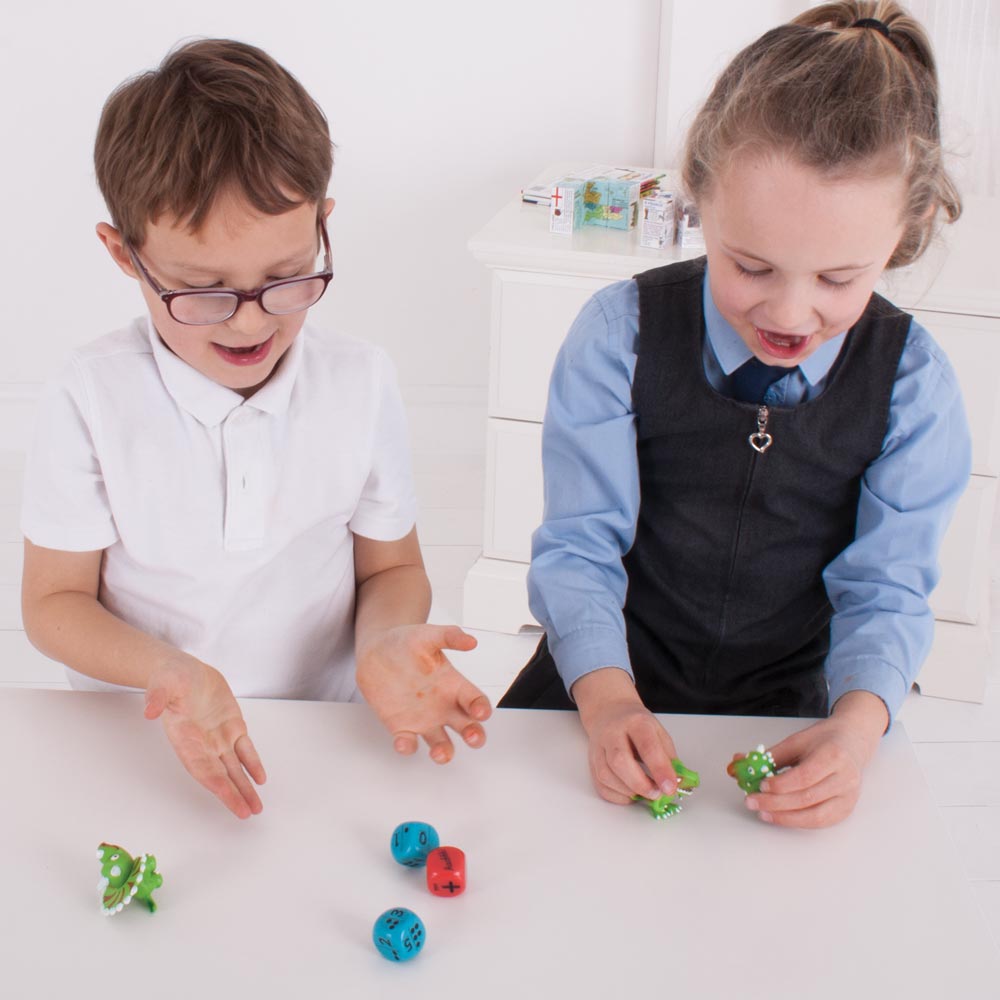 Dino Dice Numbers and Dots - Level 1