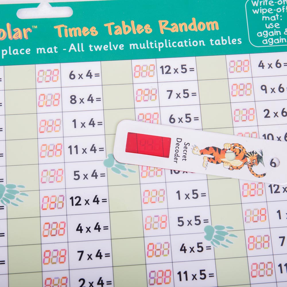 Times Tables Random with Secret Decoder