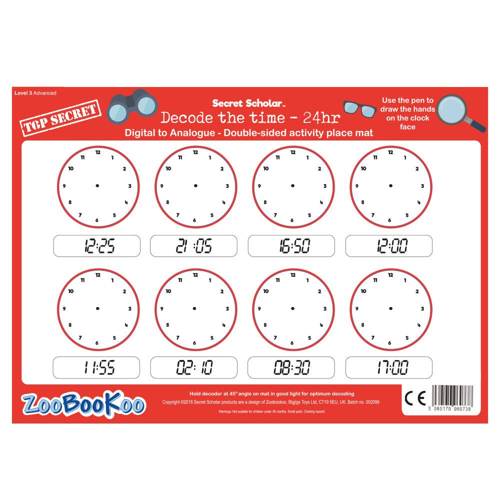 Secret Scholar - Decode the Time 24hr (Lvl3)