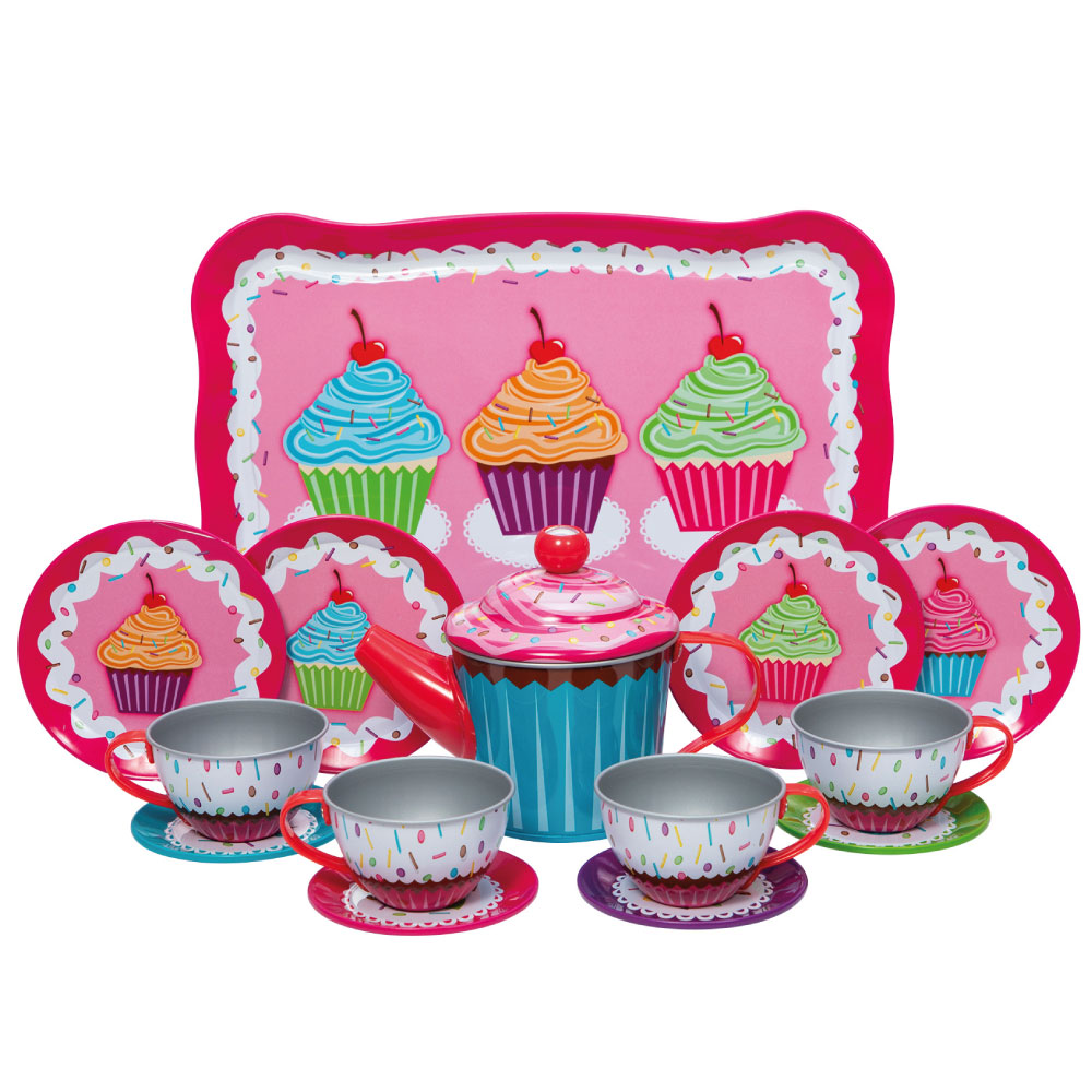 Cupcake Tin Kids Tea Set | Schylling | Bigjigs Toys 