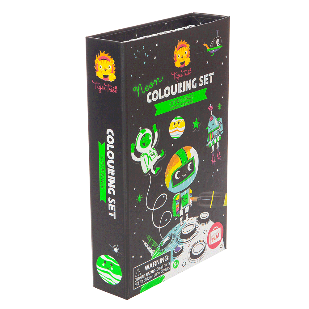 Tiger Tribe TR60240 Neon Colouring Set - Outer Space