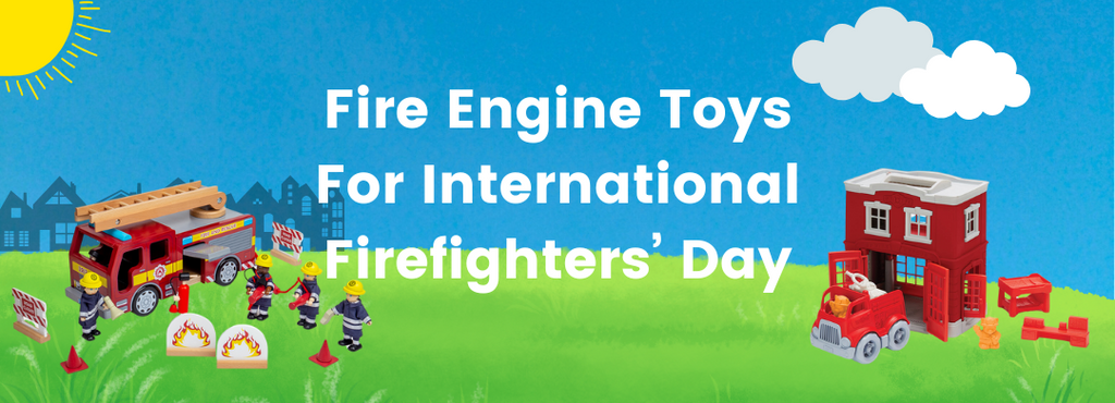 Fire Engine Toys for International Firefighter's Day, Fire engine toys and fire station, firefighter figures