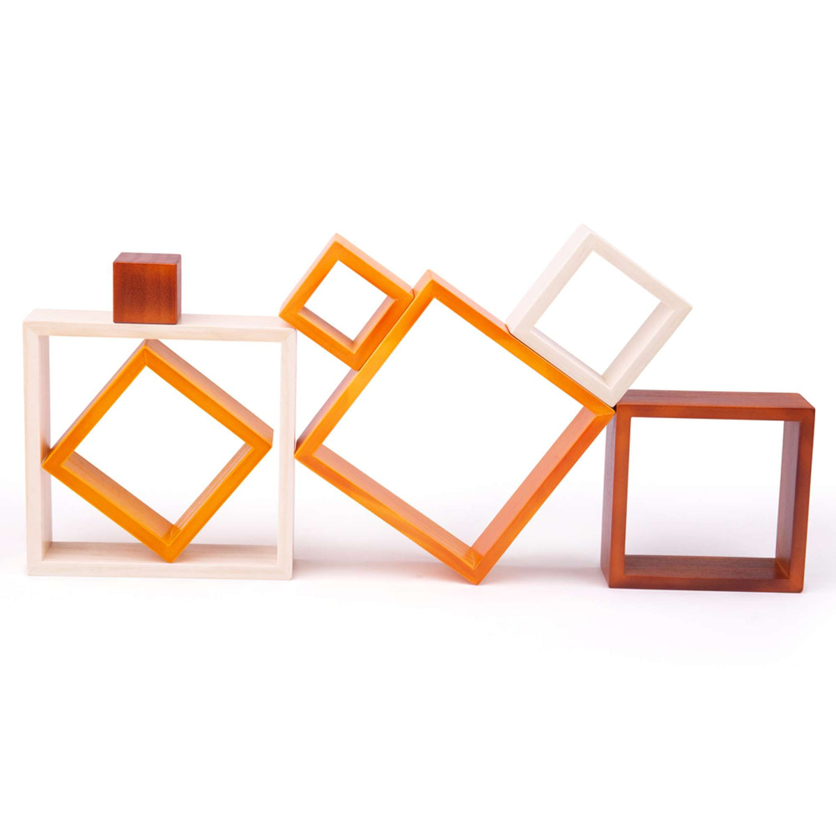 Squares Wooden Stacking Toy | Wooden Toys | Bigjigs Toys