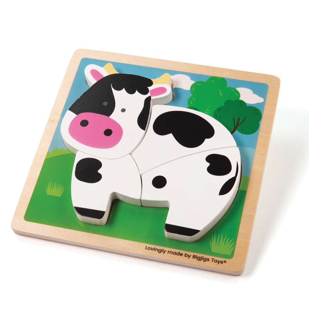 Chunky Lift-Out Puzzle - Cow - DAMAGED BOX