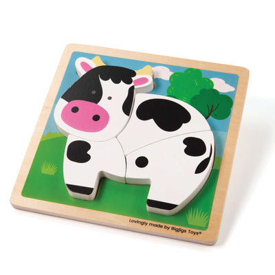 Chunky Lift-Out Puzzle - Cow