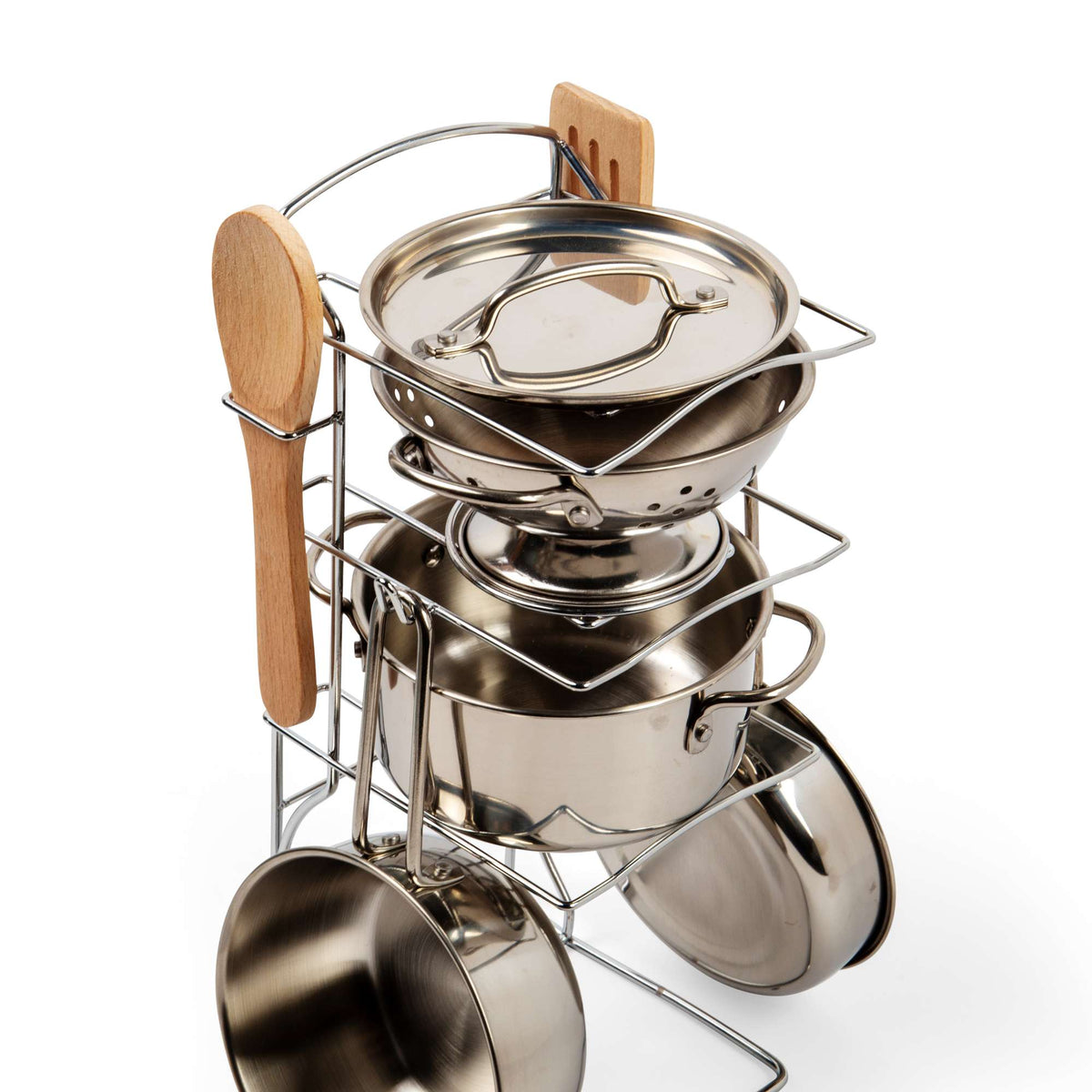 Acient Cooking Rack Cooking Pot Rack | Play Kitchen Accessories | Bigjigs Toys