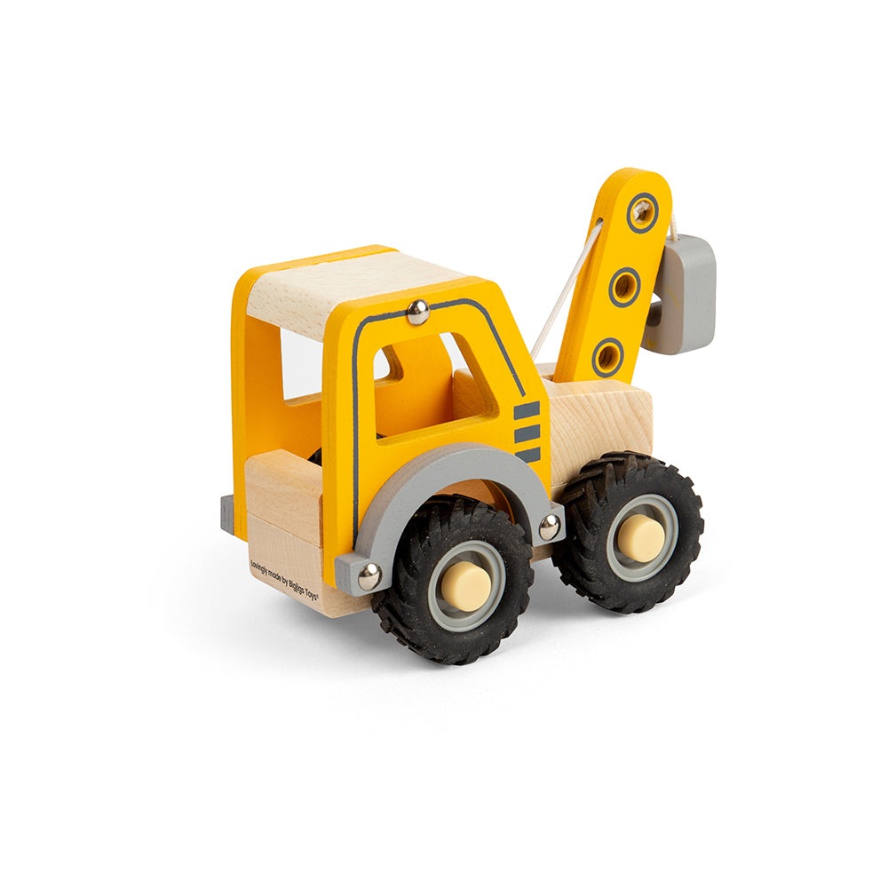 Bigjigs Wooden Mini Crane Truck