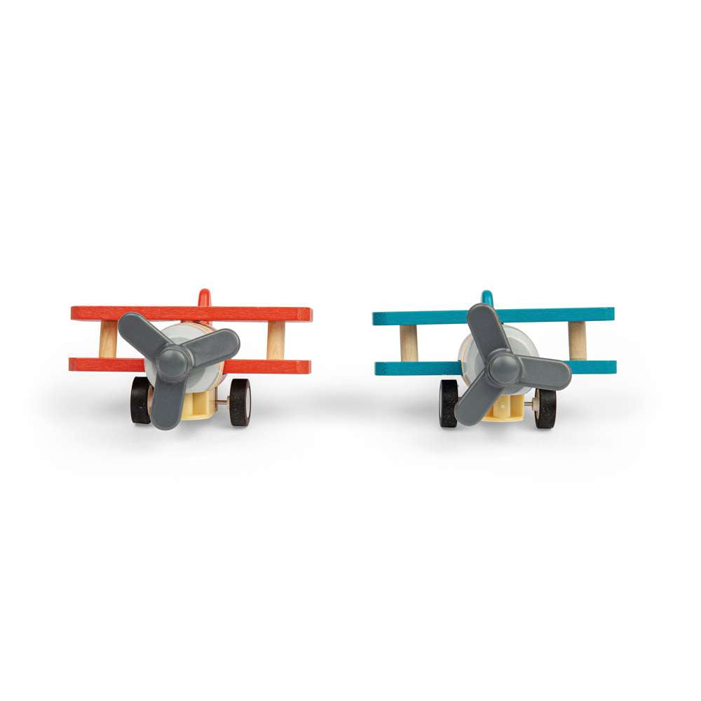 Pull Back Bi-Planes - Red, Blue (Pack of 2)