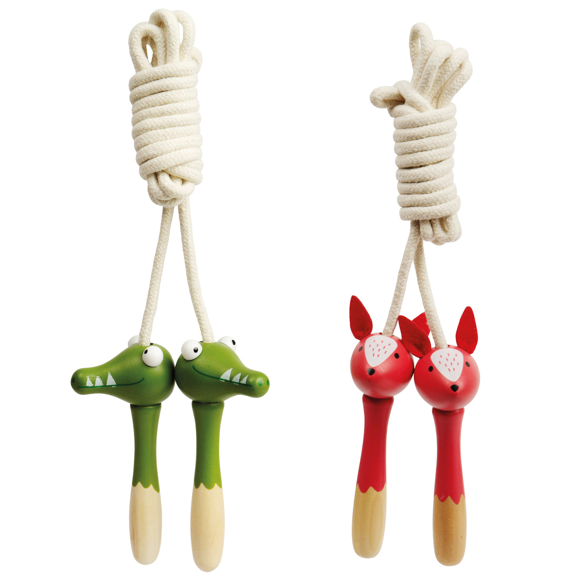 Animal Skipping Ropes Fox Crocodile | Pocket Money Toys | Bigjigs Toys