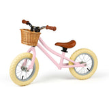 Pink Toddlers Balance Bike With Basket