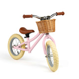 Pink Toddlers Balance Bike With Basket