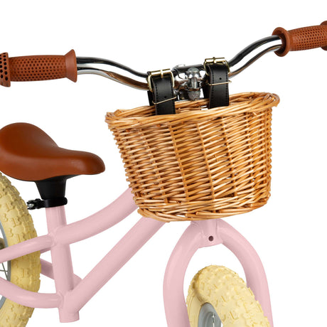 Pink Toddlers Balance Bike With Basket