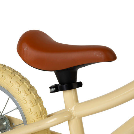 Cream Toddlers Balance Bike With Basket