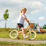 Cream Toddlers Balance Bike With Basket