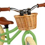 Green Toddlers Balance Bike With Basket