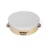 Natural Tambourine Wooden Musical Instrument Toy for Rhythm and Coordination