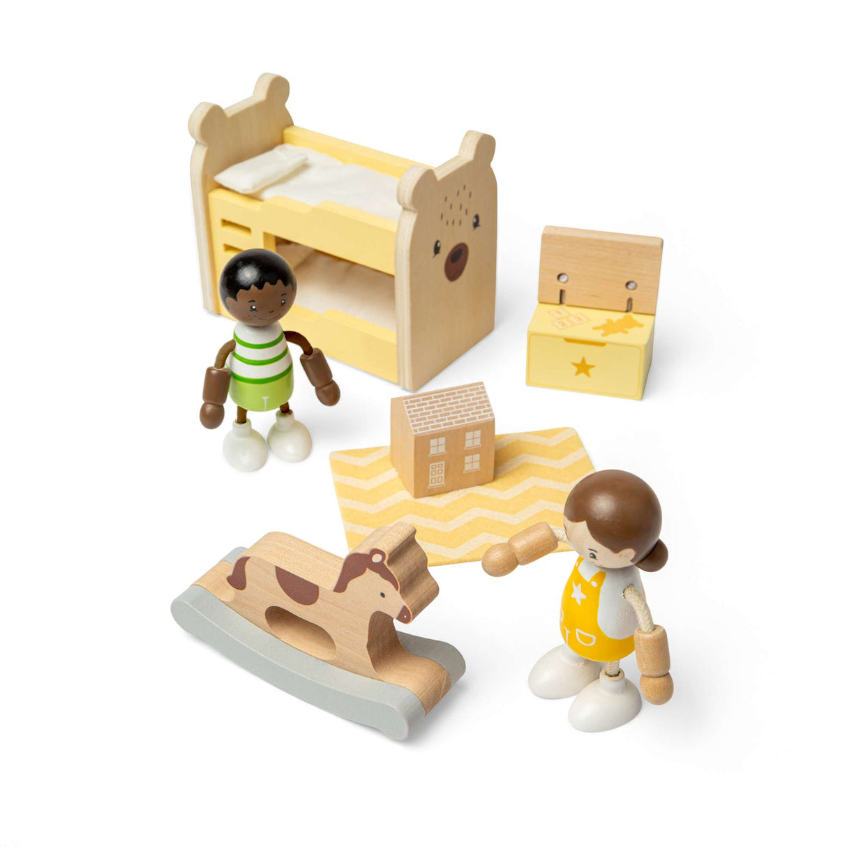 Kids Bedroom Set- Wooden Dolls House Furniture Sets & Accessories