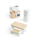 Kitchen Set- Wooden Dolls House Furniture, Dollhouse Accessories