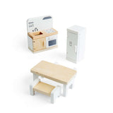 Kitchen Set- Wooden Dolls House Furniture, Dollhouse Accessories