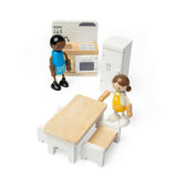 Kitchen Set- Wooden Dolls House Furniture, Dollhouse Accessories