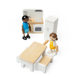Kitchen Set- Wooden Dolls House Furniture, Dollhouse Accessories