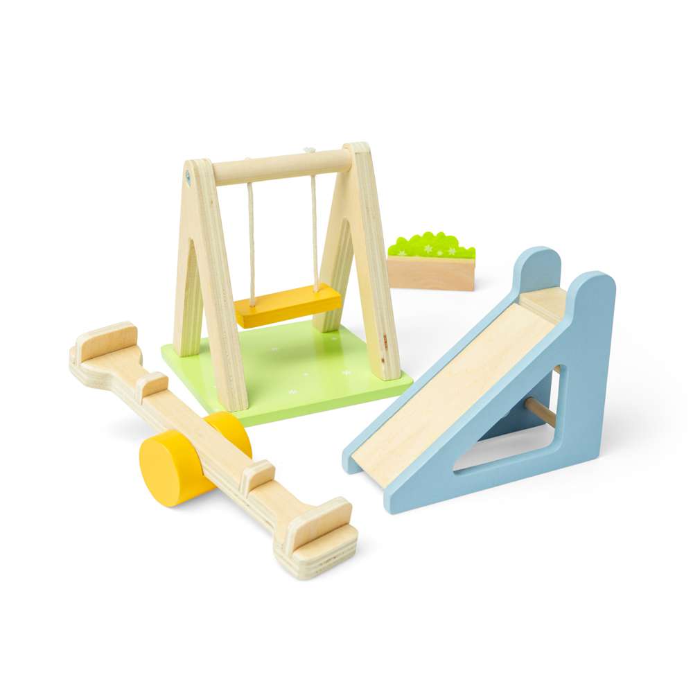 Garden Set- Kids Dolls House Furniture, Wooden 4 Pcs Accessory Pack