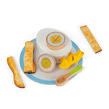 Bigjigs Toys Dippy Egg -Wooden Play Food Set, Pretend Breakfast Playset for Kids