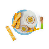 Bigjigs Toys Dippy Egg -Wooden Play Food Set, Pretend Breakfast Playset for Kids