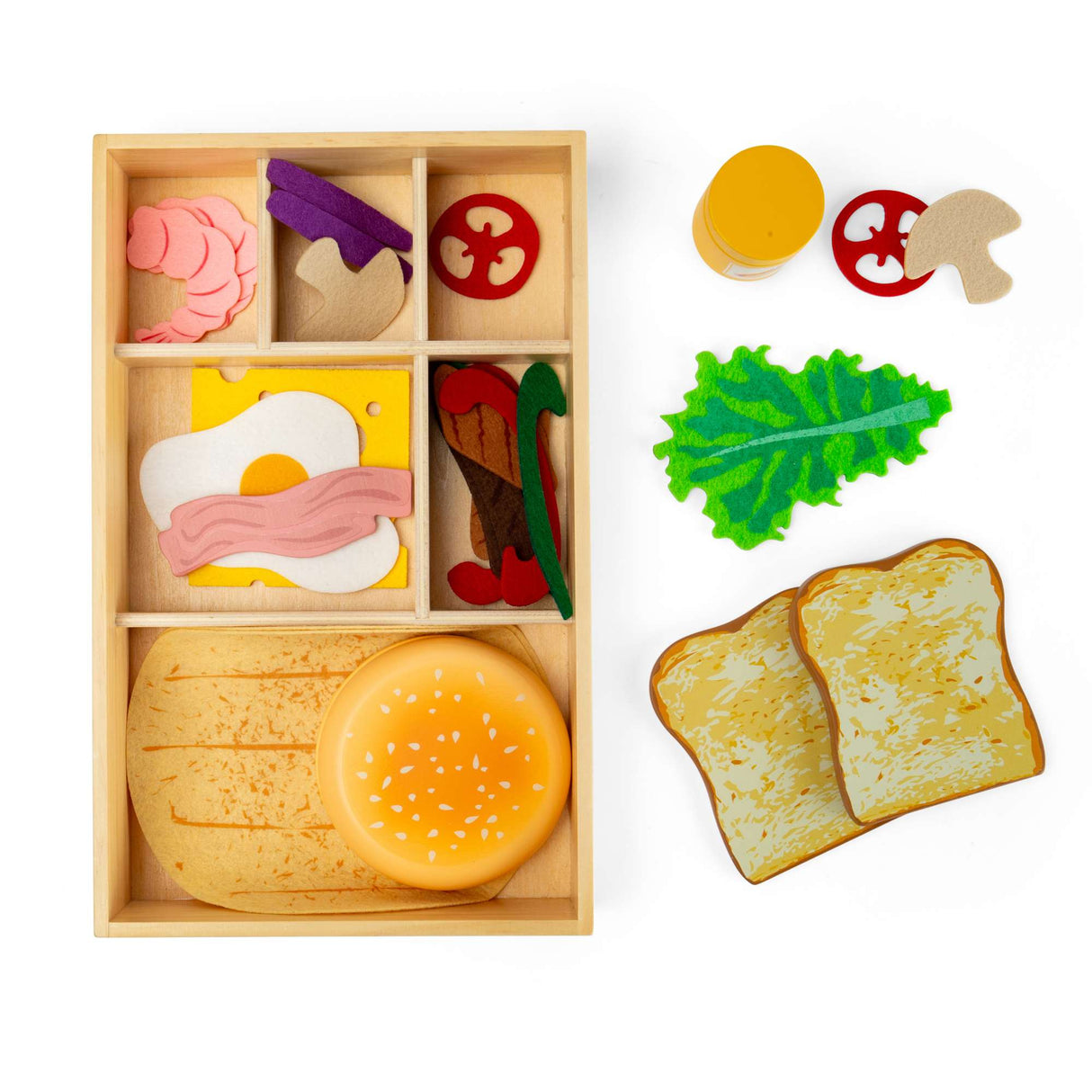 Deli Set Wooden & Felt Play Food