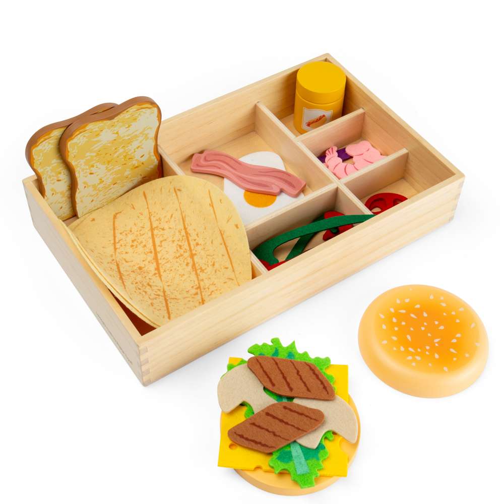 Deli Set Wooden & Felt Play Food