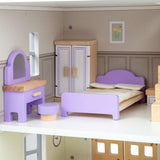 Dolls House Furniture Set- Kids Wooden Doll House Accessories Pack