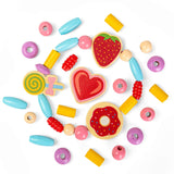 Bigjigs Toys Cheerful Charms Jewellery Set- Kids' Necklace & Bracelet Making Kit