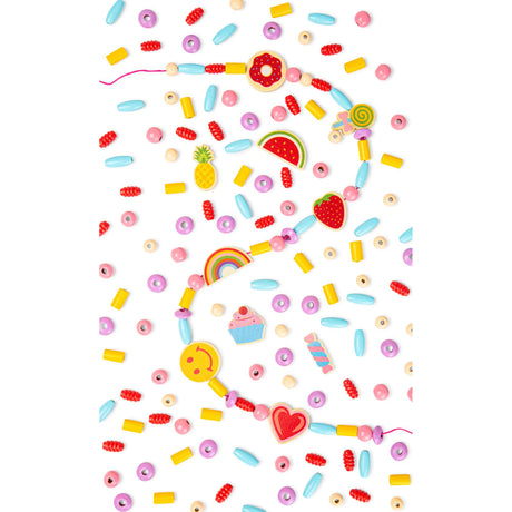 Bigjigs Toys Cheerful Charms Jewellery Set- Kids' Necklace & Bracelet Making Kit