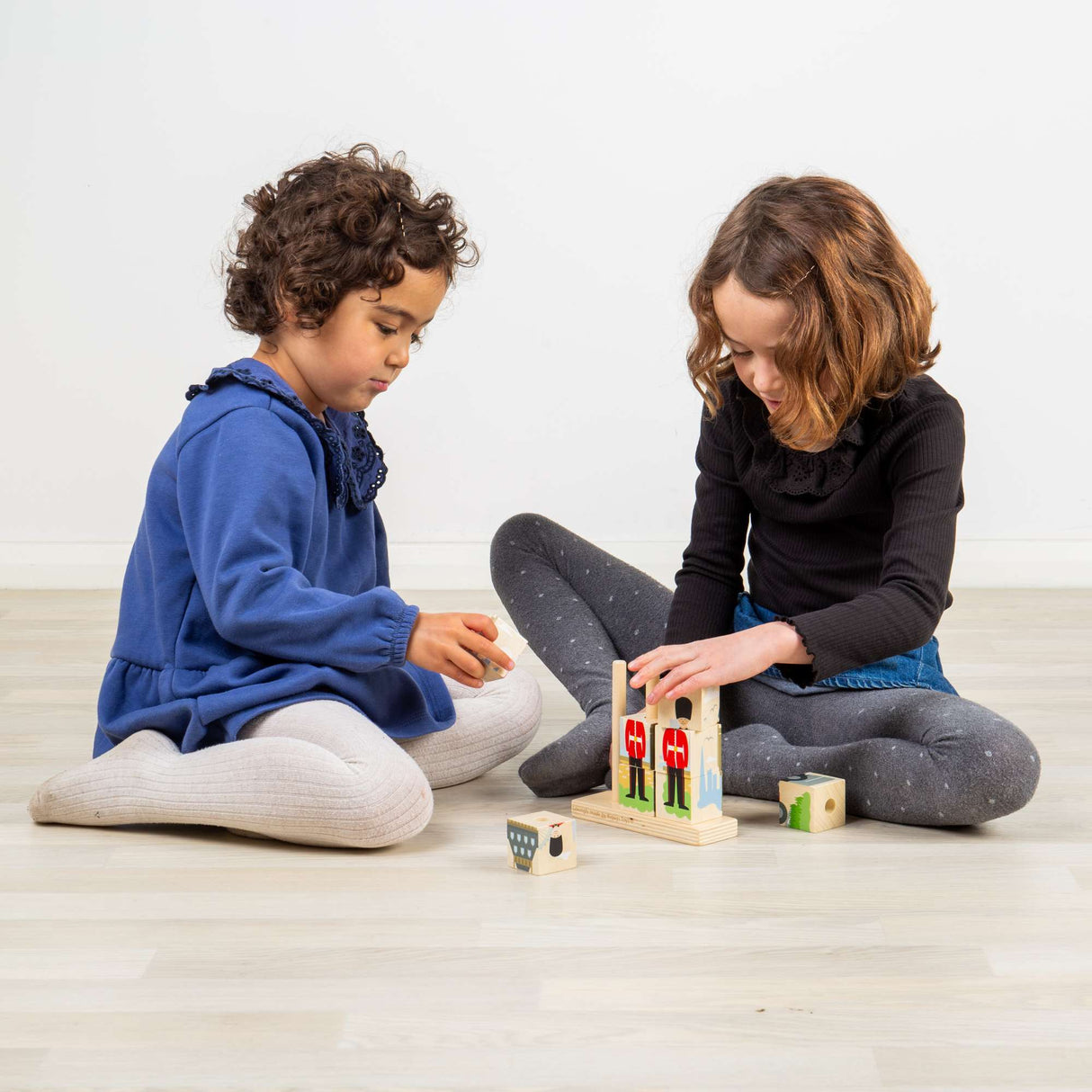 London Stacking Blocks- Wooden Block Building Stacker Toy for Kids