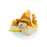 Bigjigs Toys Safari Wobble Board- Toddler Balance Toy with Wooden Safari Animals