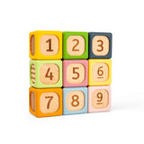 Soft Sorting Blocks - 9 Piece Wooden & Silicone Baby Block Set