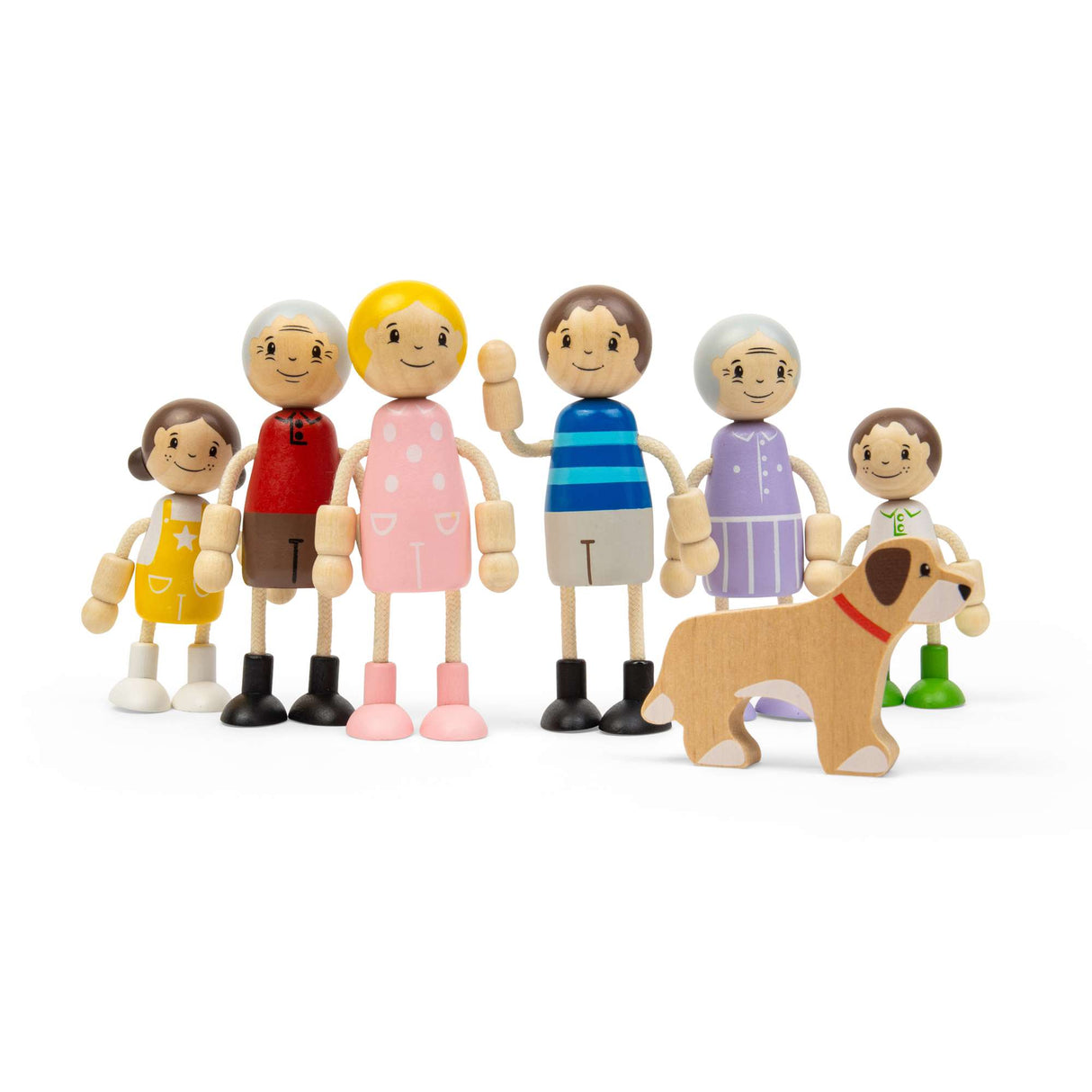 Generational Family Dolls- Set of 7 Doll House People, Toy Families