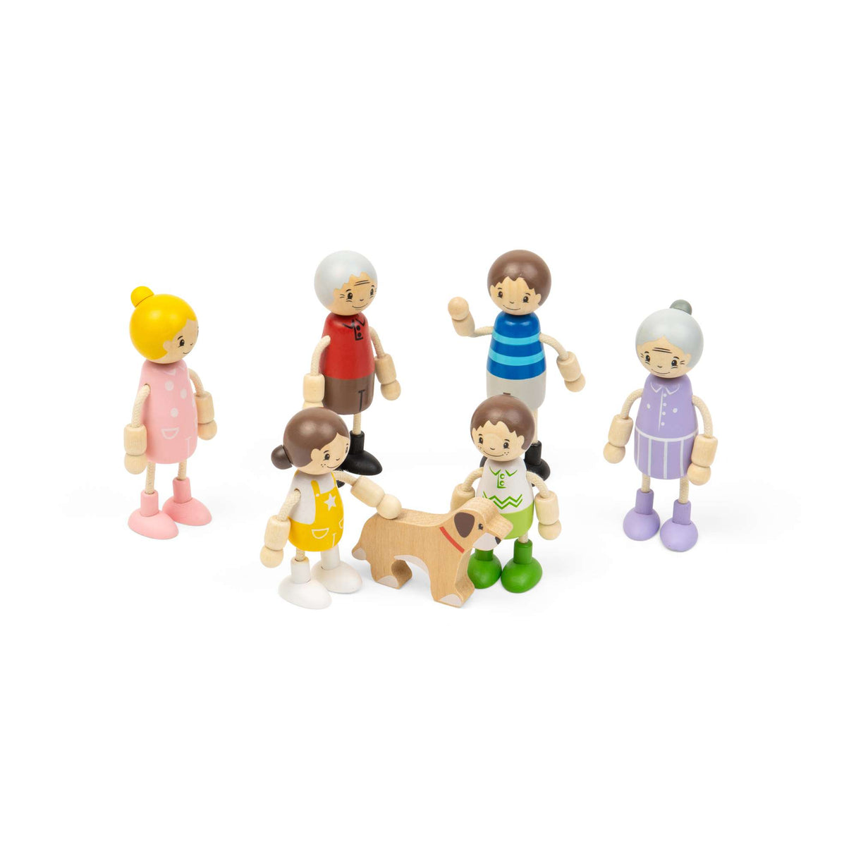 Generational Family Dolls- Set of 7 Doll House People, Toy Families