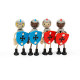 Medieval Knights Dolls- 4 Pcs Knight Doll Set for Toy Wooden Castle