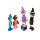 Bigjigs Toys Fairytale Dolls- Wooden People for a Dollhouse, Magical Toy Figures