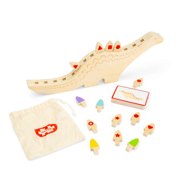 Bigjigs Toys Sequencing Dinosaur-Wooden Pattern & Sequence Toy, Educat