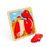 Bigjigs Toys Lift Out Diplodocus- Dinosaur Chunky Wooden Puzzles, Toddler Puzzle