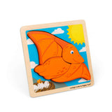 Bigjigs Toys Chunky Lift Out Pterodactyl- Dinosaur Wooden Puzzle for Toddlers