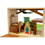 Bigjigs Toys Farm On The Go- Portable Playset for Kids, Toy Animals Travel Set