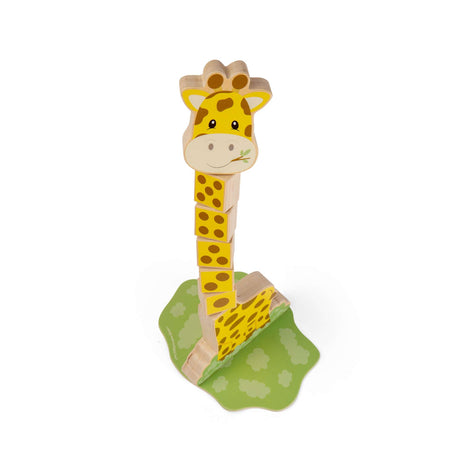 Counting Wobble Neck Giraffe- Kids Wooden Animal Stacking Block Toy